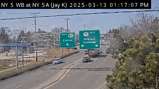 Traffic Cam NY 5 at NY 5A - New Hartford - Westbound