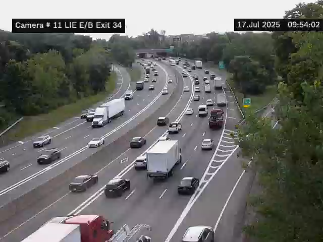 Traffic Cam I-495 West of New Hyde Park Rd - Eastbound