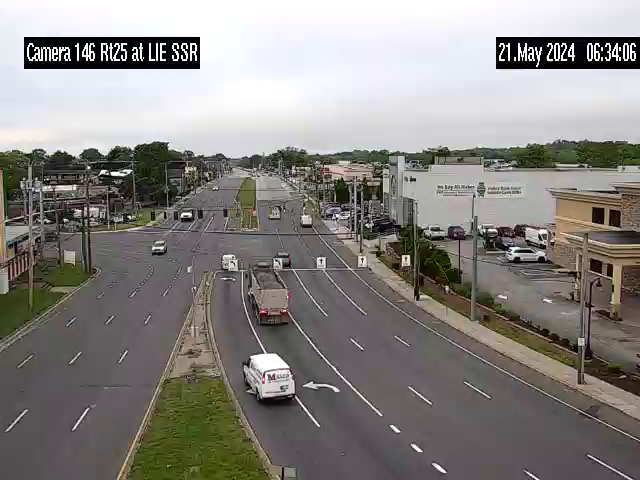 Traffic Cam NY 25 at I-495 SSR and Brush Hollow Rd. - Eastbound