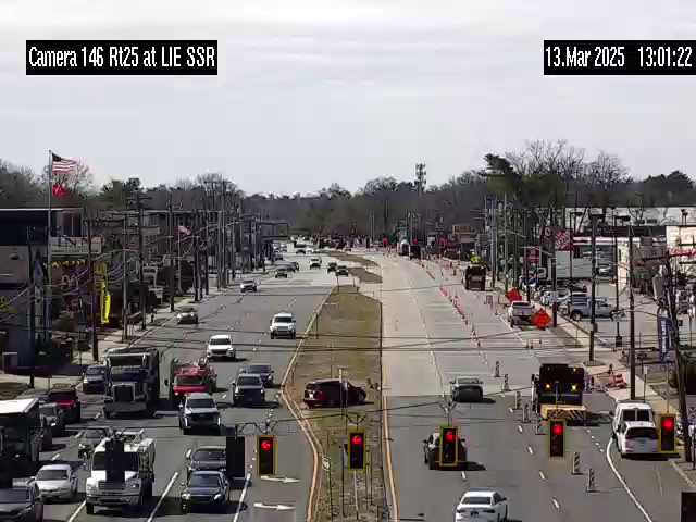 Traffic Cam NY 25 at I-495 SSR and Brush Hollow Rd. - Eastbound