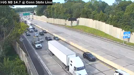 I-95 MP 014.70 NB Just Before the Connecticut State Line