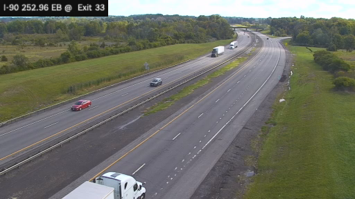 I-90 MP 252.96 EB at Interchange 33 (Verona)