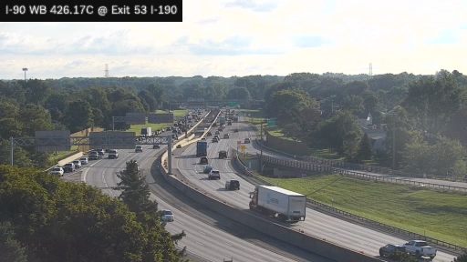 I-90 MP 426.17C WB at Interchange 53 (I-190 Junction) View 1