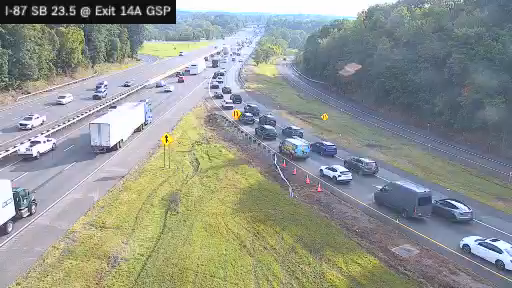 I-87 MP 023.50 SB at Interchange 14A (Garden State Parkway)