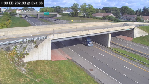 I-90 MP 282.93 EB at Interchange 36 (Watertown)