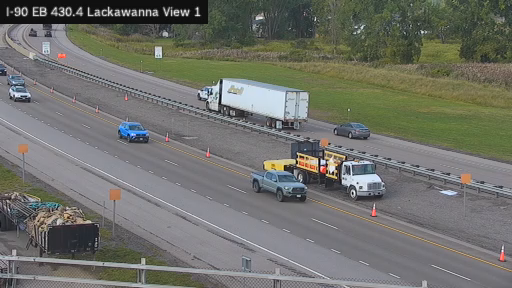 I-90 MP 430.40 EB at Interchange 55 (Lackawanna Toll Gantry) View 1
