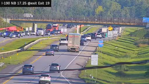 I-190 MP 017.25 NB at Interchange 19 (Whitehaven Road)