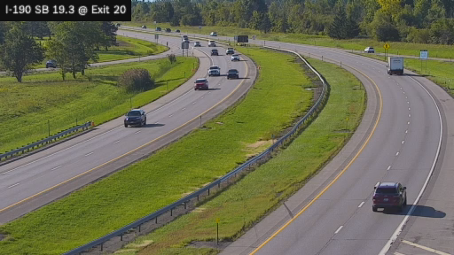 I-190 MP 019.30 SB at Interchange 20 (Long Road)