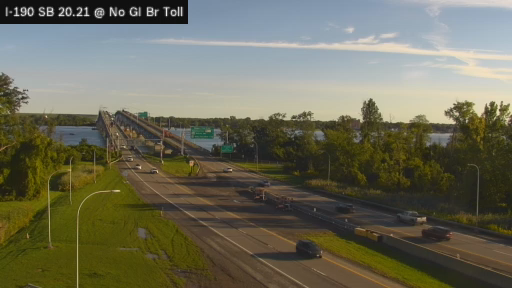 I-190 MP 020.21 SB at the Niagara Toll Gantry (Base of the North Grand Island Bridge)