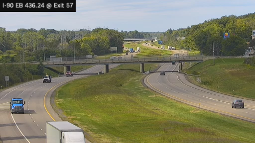 I-90 MP 436.24 EB at Interchange 57 (Hamburg)