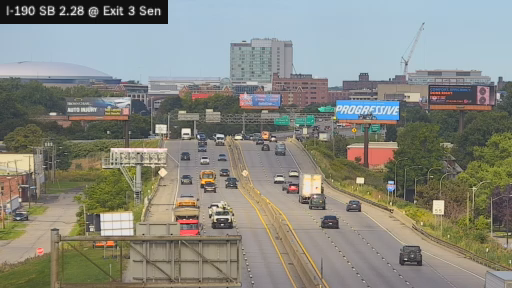 I-190 MP 002.28 SB at Interchange 3 (Seneca Street Route 16)