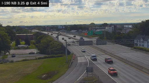 I-190 MP 003.25 NB at Interchange 4 (Smith Street)