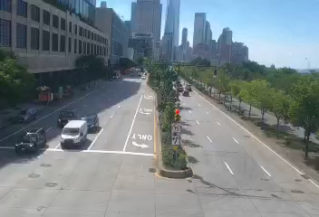 West St at West Houston St.