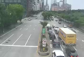West Street median/at Spring St