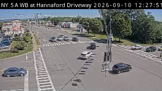 NY 5A WB at Hannaford Driveway