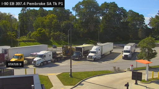 I-90 MP 397.40 EB at Pembroke Service Area Truck Park 1