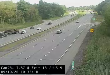 I-87 NB at Exit 13 (US 9, Saratoga Springs)