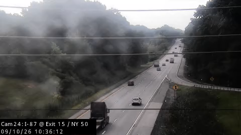 I-87 SB at Exit 15 (NY 50, Saratoga Springs)
