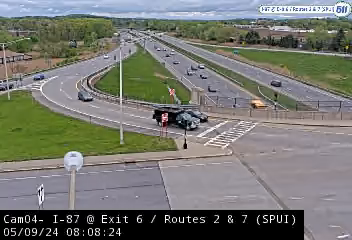 I-87 at Exit 6 - NY 7 and NY 2 Traffic Cam