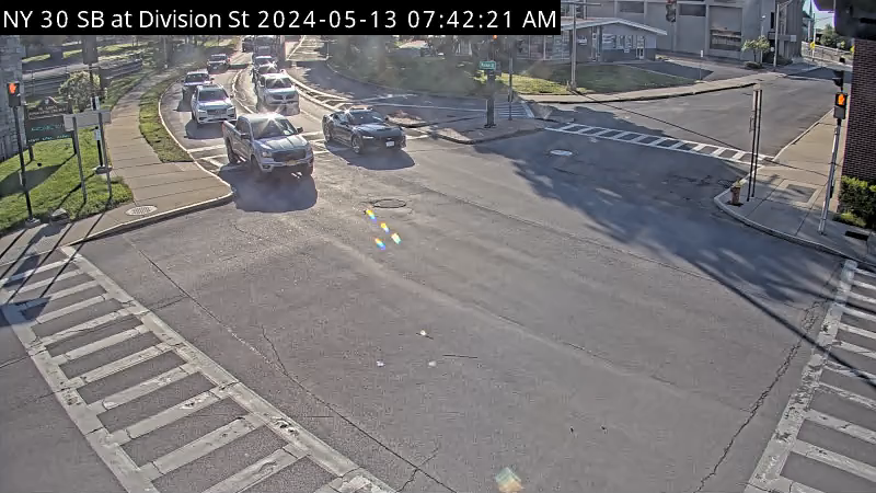 Traffic Cam NY 30 Southbound at Division Street - Amsterdam