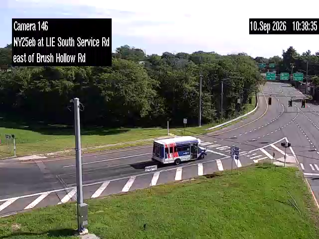 NY 25 at I-495 SSR and Brush Hollow Rd.