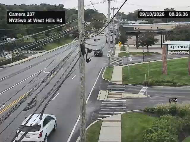NY 25 at West Hills Road