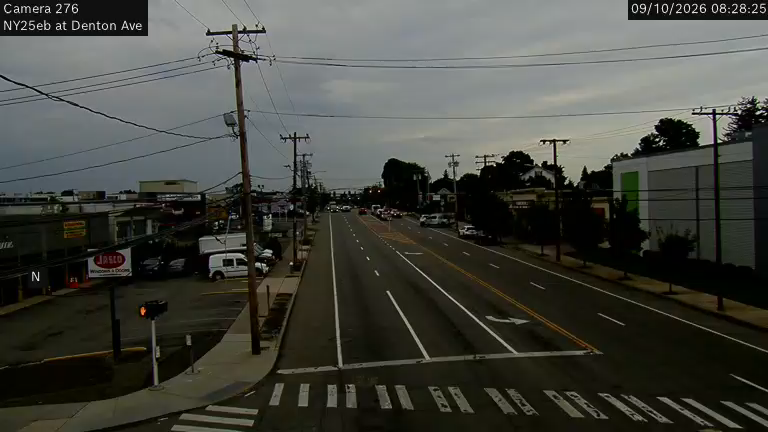 NY 25 Eastbound at Denton Ave.