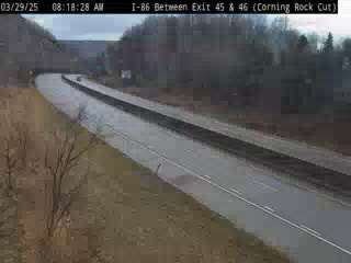 Traffic Cam I-86 at Corning Rock Cut (between Exit 45-46 Westbound) - Westbound